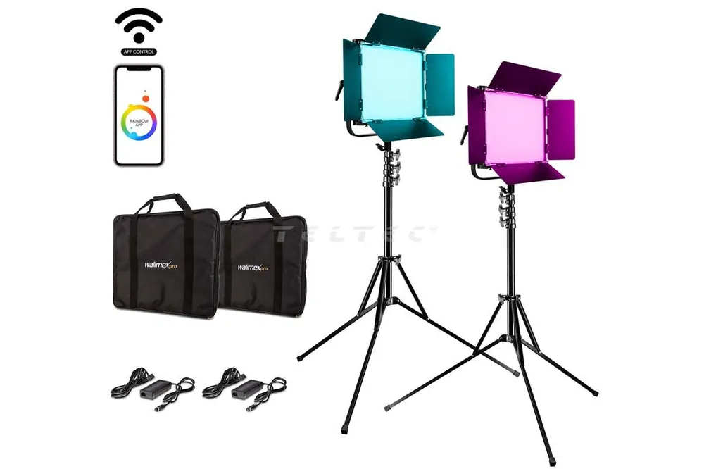 walimex pro LED Rainbow 100 W RGBWW Set 2 Rabatt
