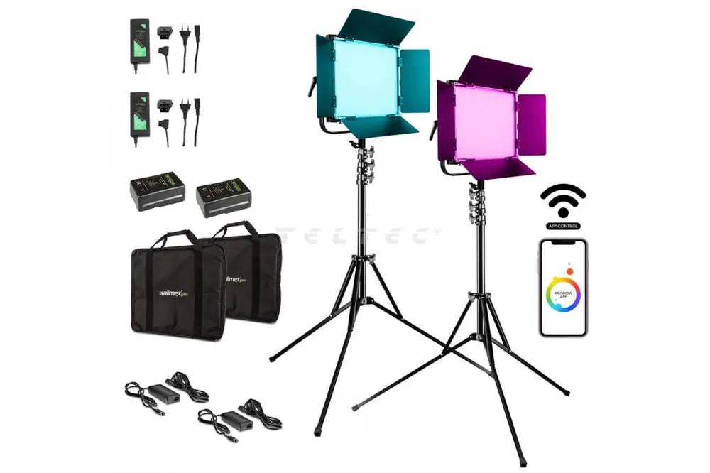 walimex pro LED Rainbow 100 W RGBWW Set 4 Versand Am Gleichen Tag