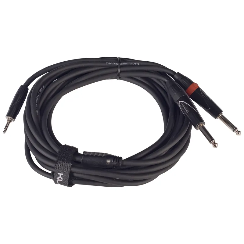 Mega-Angebot Klang Y-Audiokabel, 6 Meter 3,5 mm Klinke, male, stereo - 2x 6,3 Klinke, male, mono