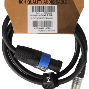 Sichere Zahlung Klang Lautsprecherkabel, 1 Meter, 6,3mm Klinke / Speakon