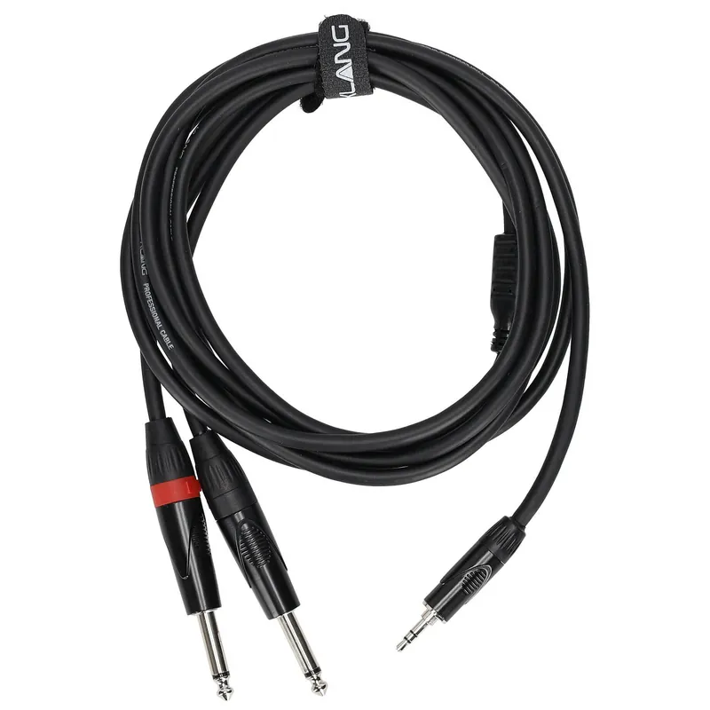 Kostenloser Versand Klang Y-Audiokabel, 3 Meter 3,5 mm Klinke, male, stereo - 2x 6,3 Klinke, male, mono