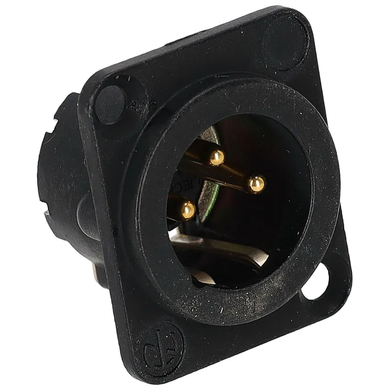 Neutrik NC3MD-LX-B XLR Einbaustecker 3-polig, schwarz, male Direkt Vom Hersteller