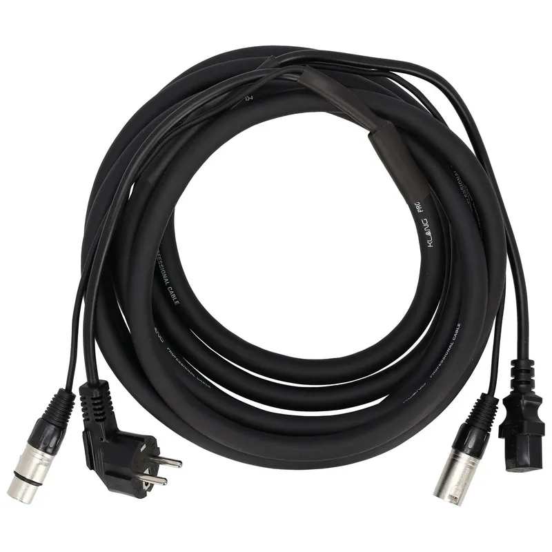 Klang Schuko-IEC XLR Hybridkabel 5 Meter Finale Aktion
