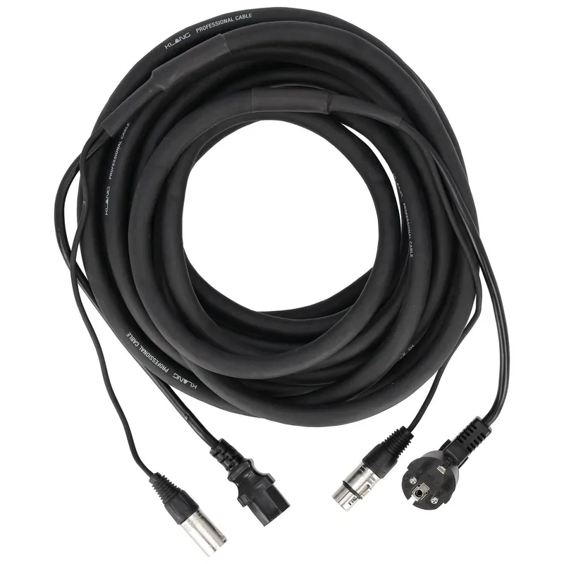 Klang Schuko-IEC XLR Strom-/Signalkabel 10 Meter Neu Im Sortiment