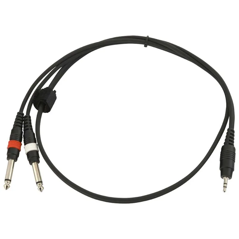 Klang Adapterkabel ECO, 1 Meter 3,5mm Klinke, male, stereo - 2x 6,3mm Klinke, male, mono Mega-Angebot