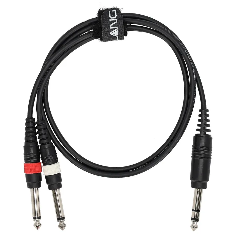 Klang Adapterkabel ECO, 1 Meter 6,3mm Klinke, male, stereo - 2x 6,3mm Klinke, male, mono Direktkauf