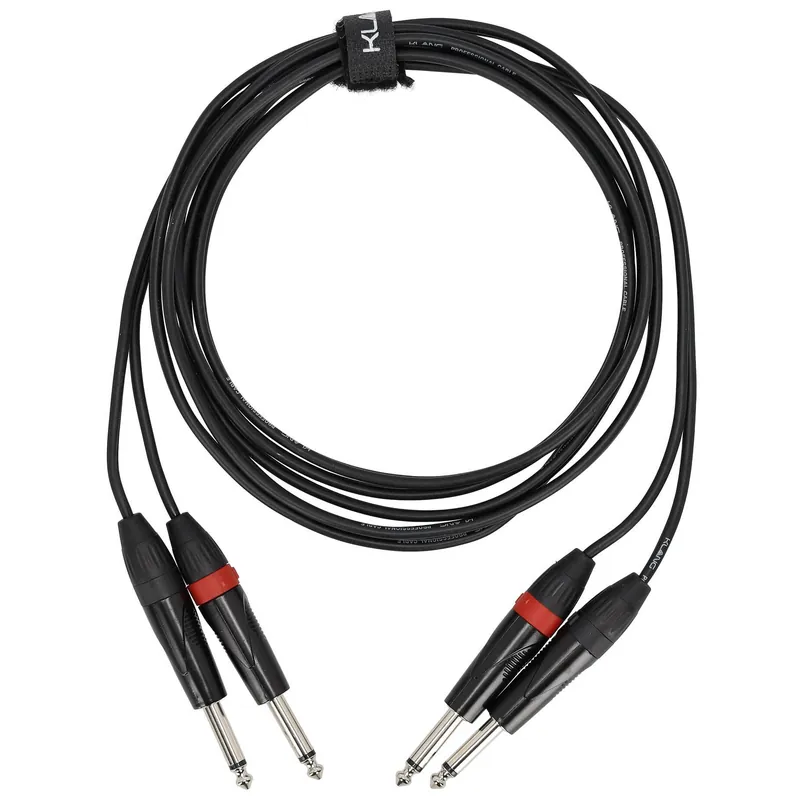Klang Twin Audiokabel, 3 Meter 2x 6,3mm Klinke, male, mono - 2x 6,3mm Klinke, male, mono Meistverkauft