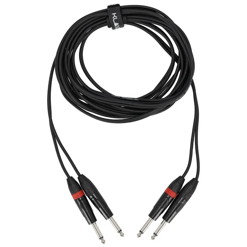Klang Twin Audiokabel, 6 Meter 2x 6,3mm Klinke, male, mono - 2x 6,3mm Klinke, male, mono Heißes Angebot