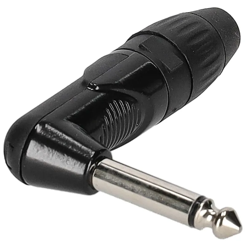 Letzte Chance Klang Klinkenstecker 6,3mm Klinke, male, mono, Winkel, schwarz