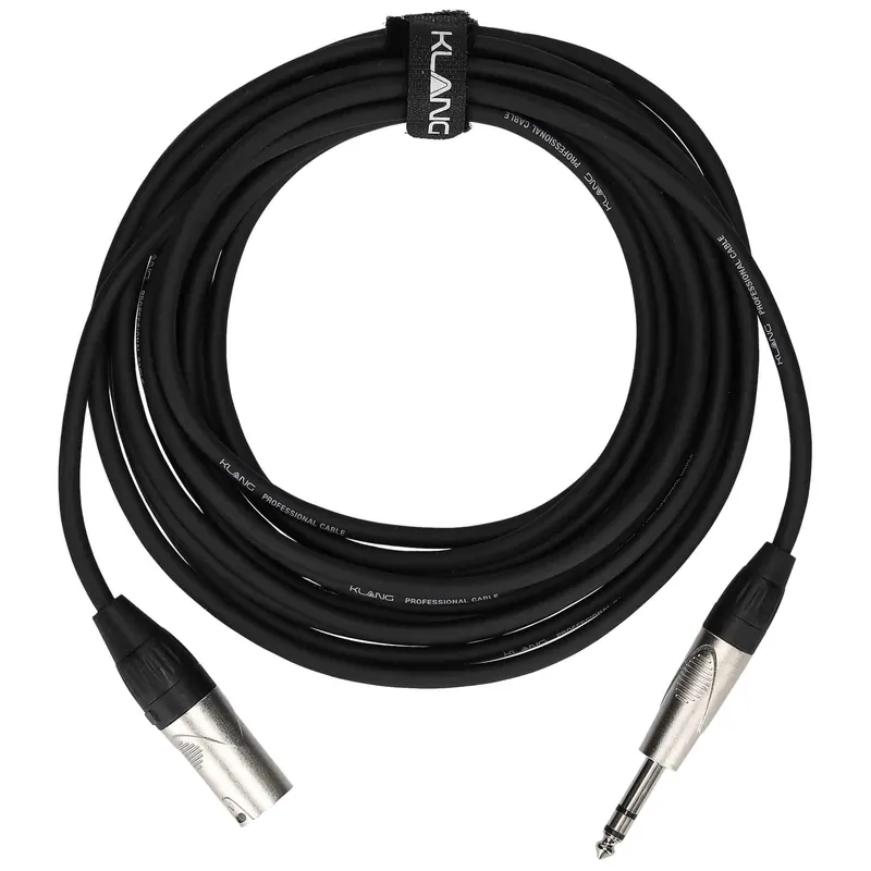 Geprüft Klang Audiokabel, 6 Meter XLR male - 6,3 Klinke, male, stereo