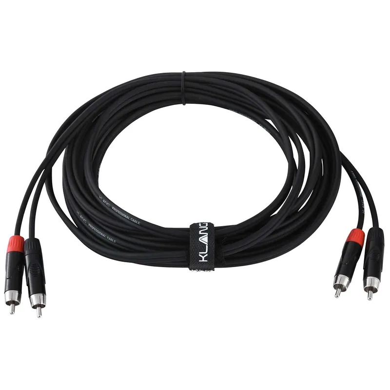 Klang Twin Audiokabel, 6 Meter 2x Cinch, male - 2x Cinch, male Preisknaller