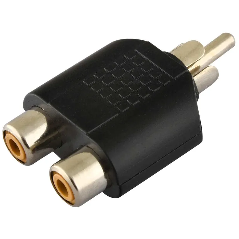 Klang Y-Adapter Cinch-Stecker auf 2x Cinch-Buchsen Gratis Versand