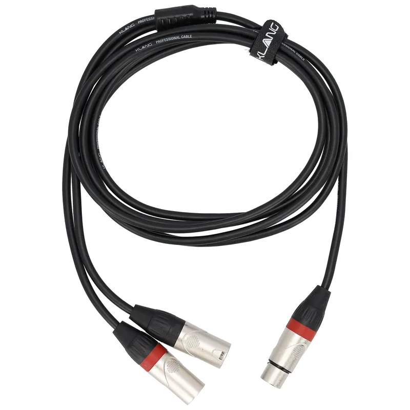 Klang Y-Audiokabel, 3 Meter 1x XLR female - 2... B-Ware Kracherpreis