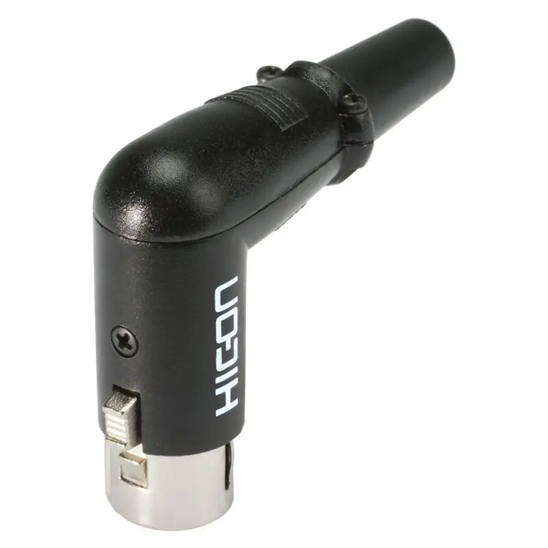 Versand Am Gleichen Tag HICON CONNECTORS HICON XLR, 3-pol , Metall-, Löttechnik-Kabelbuchse, versilberte(r) Kontakt(e), abgewinkelt, schwarz