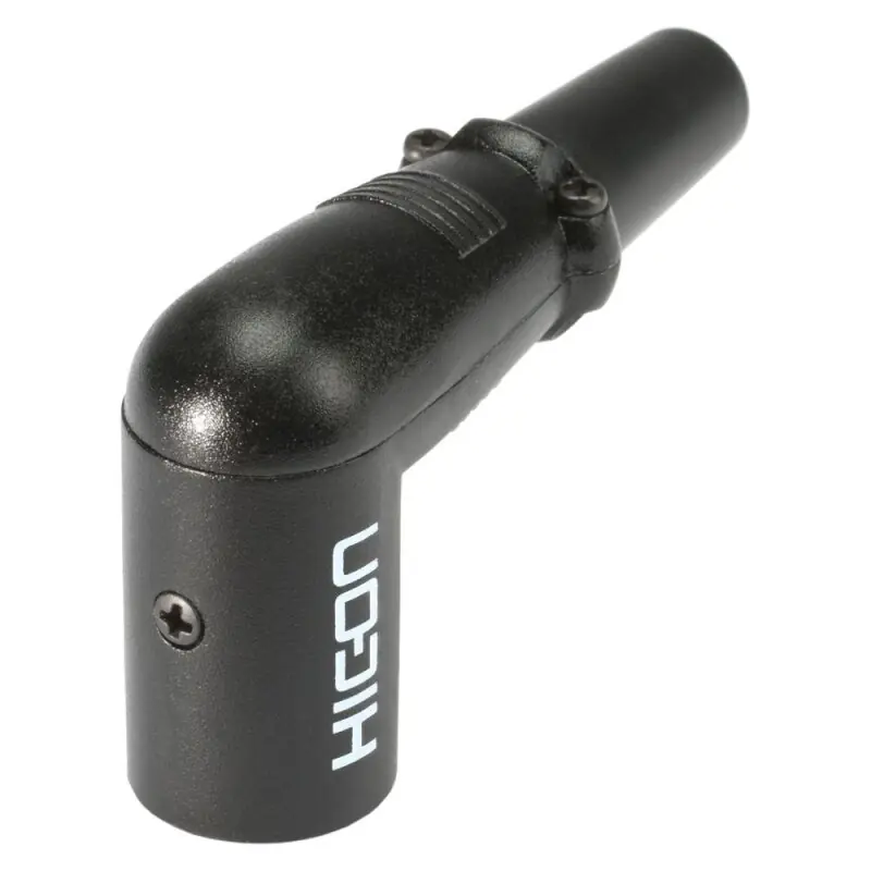 HICON CONNECTORS HICON XLR, 3-pol , Metall-, Löttechnik-Kabelstecker, versilberte(r) Kontakt(e), abgewinkelt, schwarz Mega-Angebot