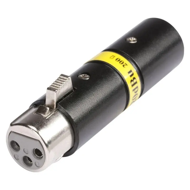 HICON CONNECTORS HICON Adapter | XLR 3-pol male/XLR 3-pol female gerade, schwarz Neu Im Sortiment