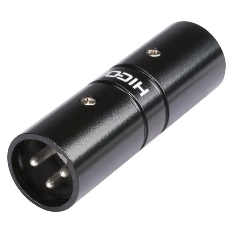 HICON CONNECTORS HICON Adapter | XLR 3-pol male gerade, schwarz Highlight