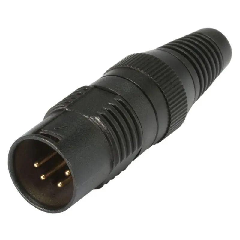 HICON CONNECTORS HICON XLR, 4-pol , Metall-, Löttechnik-Kabelstecker, vergoldete(r) Kontakt(e), gerade, schwarz Top-Angebot
