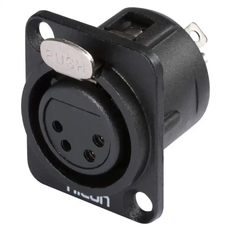 HICON CONNECTORS HICON XLR, 4-pol , Metall-, Löttechnik-Einbaubuchse, vergoldete(r) Kontakt(e), Type D, schwarz Kracherpreis