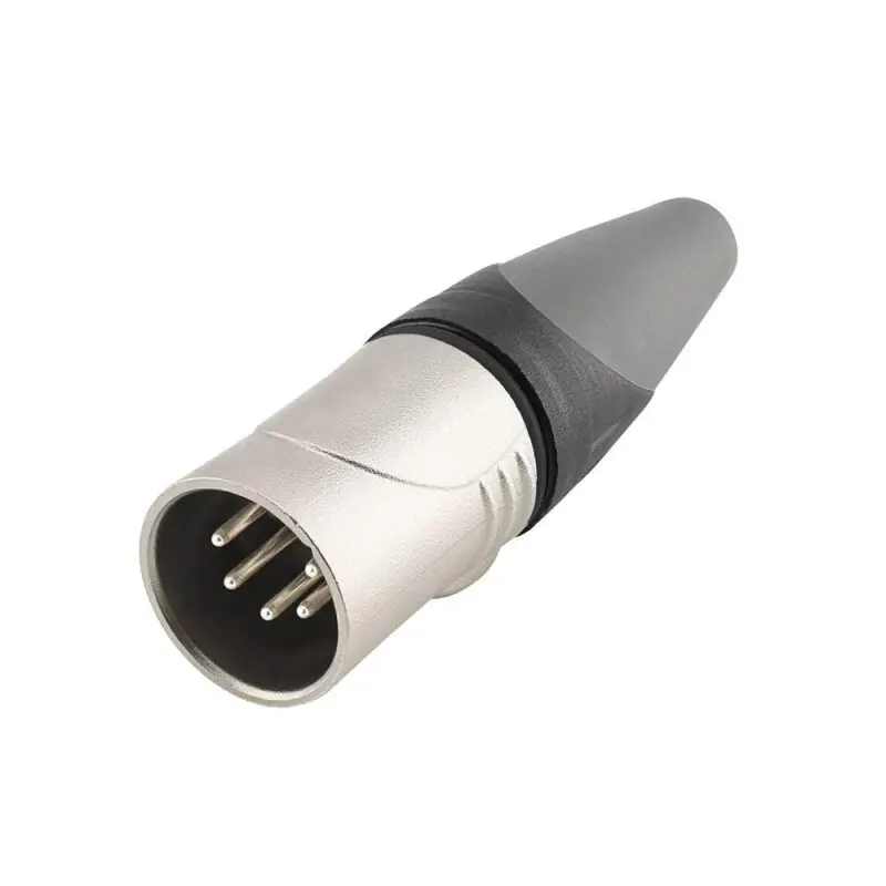 HICON CONNECTORS HICON XLR, 5-pol , Metall-Kabelstecker, versilberte(r) Kontakt(e), wasserdicht und staubgeschützt IP67 im gesteckten Zustand/gerade Neuheit