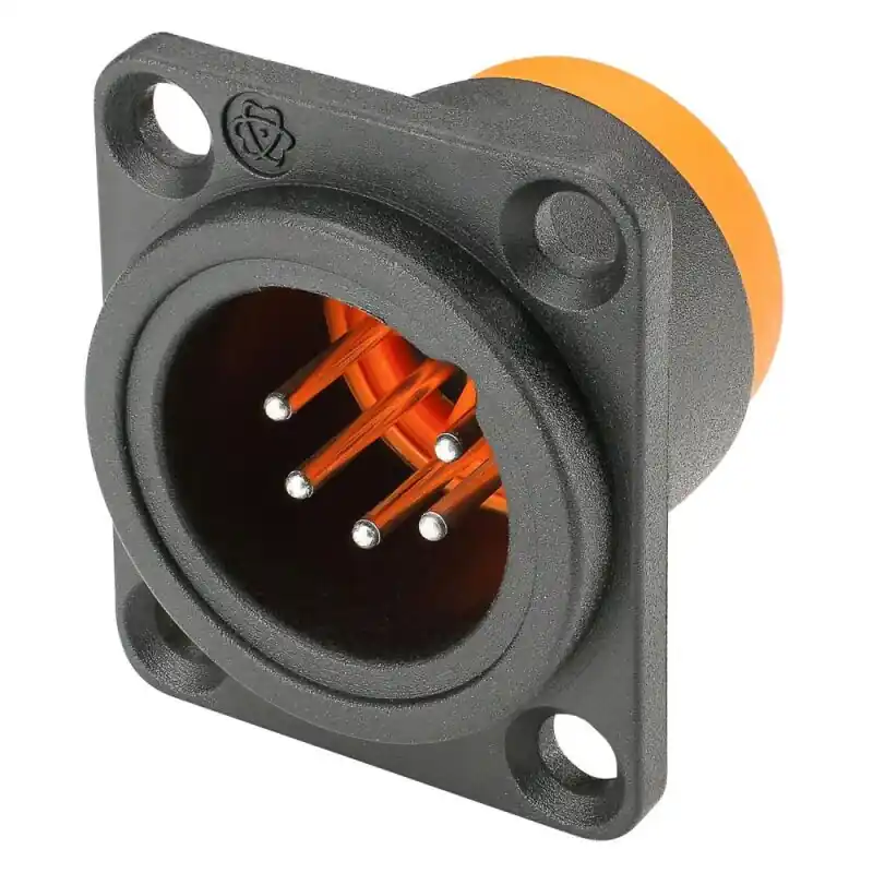 HICON CONNECTORS HICON XLR, Wasserdicht und staubgeschützt nach IP54 im gesteckten Zustand , 5-pol , Polyamid-Einbaustecker, vergoldete(r) Kontakt(e), gerade Neu Im Sortiment