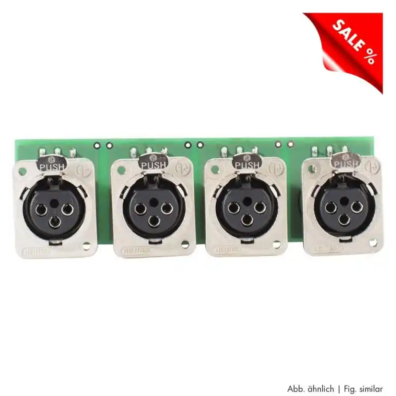 Gratis Versand SOMMER CABLE Splitter-Modul 4 x XLR D-Serie female mit 1:1 Übertrager, 3-pol , Metall-, Steck-Federklemmen 6-fach / Kanal-, versilberte(r) Kontakt(e), nickelfarben, für BB-Serie 19", PlugMama, THE BOXX