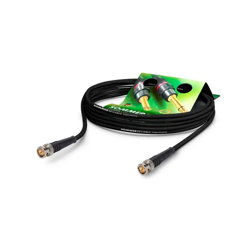 SOMMER CABLE Video-Patchkabel HD-SDI (HDTV) SC-Vector 0.8/3.7, 1 x 0,80 mm² | BNC / BNC, HICON 0,50m | schwarz | schwarz Nur Heute