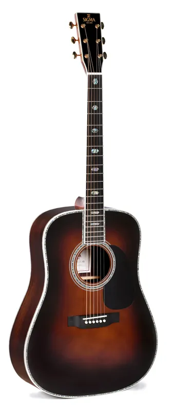 SIGMA GUITARS SDR-45-SB Custom Dreadnought Akustik-Gitarre inkl. SSC Case, sunburst Ausverkauf
