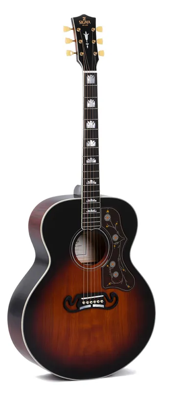SIGMA GUITARS SGJA-SG200-VSB Grand Jumbo Elektro-Akustik-Gitarre, vintage sunburst Wochenendangebot