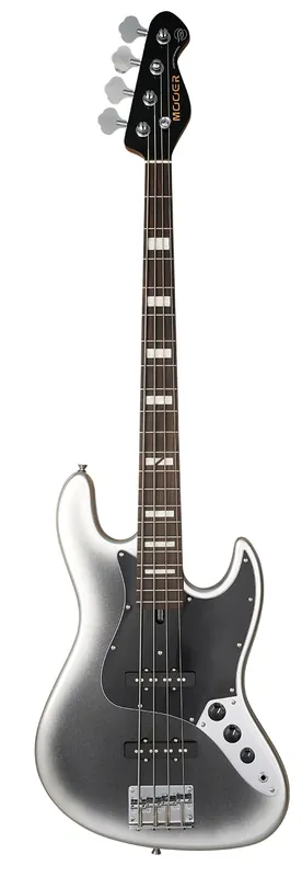 Wochenendangebot MOOER MBJ412 Dark Silver Electric Bass Guitar E-Bass inkl. Gigbag