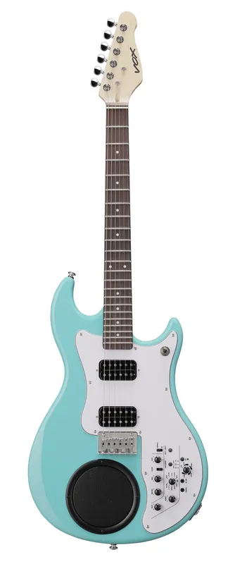 Gratis Versand VOX APC-2 AG Travel E-Gitarre mit eingebautem Verstärker, aqua green