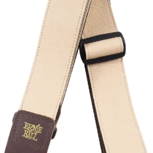 ERNIE BALL 4136 Tri Glide Leder Gitarrengurt (50mm), tan Neue Kollektion
