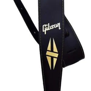 Preiswert GIBSON ASSD-BLK The Split-Diamond Leder-Gitarrengurt (57mm), schwarz