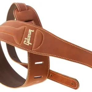 Ausverkauf GIBSON ASCL-BRN The Classic Leder-Gitarrengurt (65mm), braun