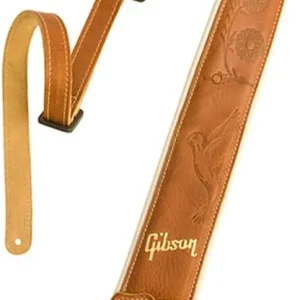 GIBSON ASAC-TAN Montana Leder-Gitarrengurt (65mm), braun Letzte Chance
