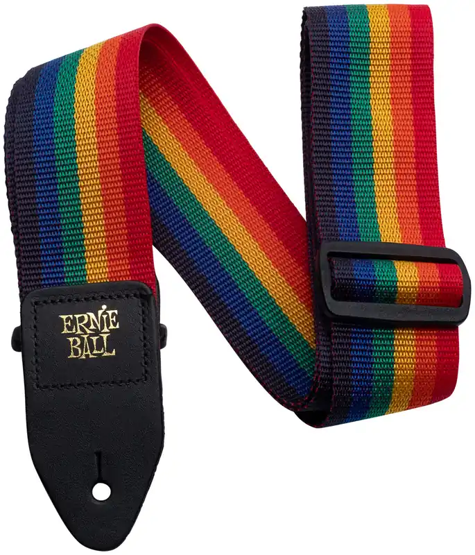 ERNIE BALL 4044 Polypro Nylon Gitarrengurt (50mm), regenbogenfarben Zertifiziert