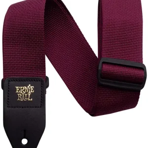 ERNIE BALL 4047 Polypro Nylon Gitarrengurt (50mm), weinrot Preis Gesenkt