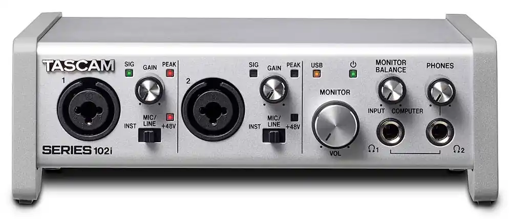 TASCAM 102i USB Audio/MIDI-Interface Versand Am Gleichen Tag