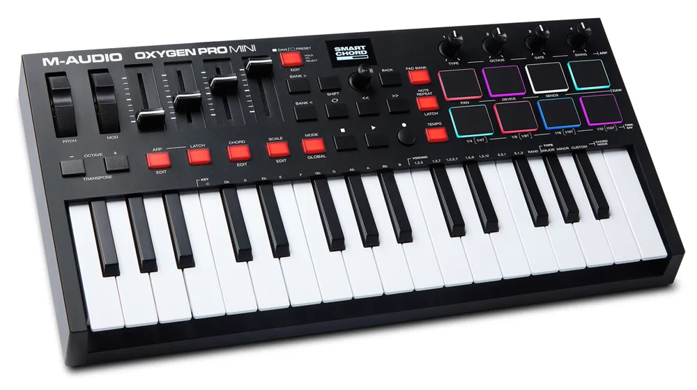 Garantierte Lieferung M-AUDIO Oxygen Pro Mini USB MIDI-Keyboard