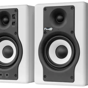 Aktuell FLUID AUDIO F4W aktiv 30Watt/4Zoll Studio-Nahfeldmonitore (Paar) weiss B-Ware