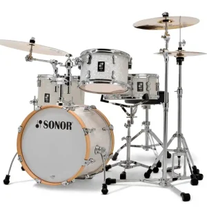 Echt SONOR AQ2 Bop Shell Set WM WHP Shellset ohne Hardware und Becken, white pearl