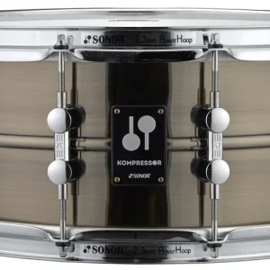 Beliebt SONOR KS 14X6.5 SDB Brass Kompressor Snaredrum 14x6,5 Zoll, schwarz vernickelt