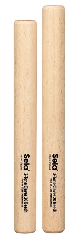 Geprüft SELA SE 283 Buche 2-Tone Claves 20 Klanghölzer (Paar)
