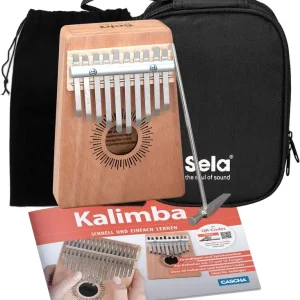 Expressversand SELA SE 230 Kalimba 10 Set mit Lehrbuch Set für melodische Daumenkünstler!