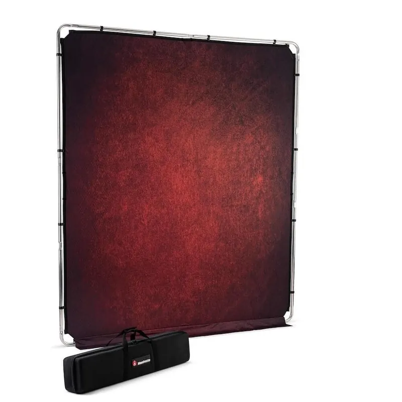 Highlight Manfrotto EzyFrame Vintage Hintergrund, 200 x 230 cm, Crimson / Karmesinrot