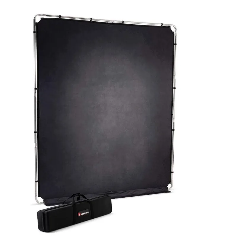 Zertifiziert Manfrotto EzyFrame Vintage Hintergrund, 200 x 230 cm, Pewter/Zinn