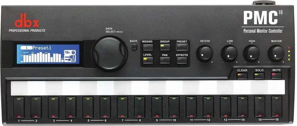Kostenloser Rückversand dbx PMC16 Vernetzbarer Prozessor für den persönlichen Monitor-Mix