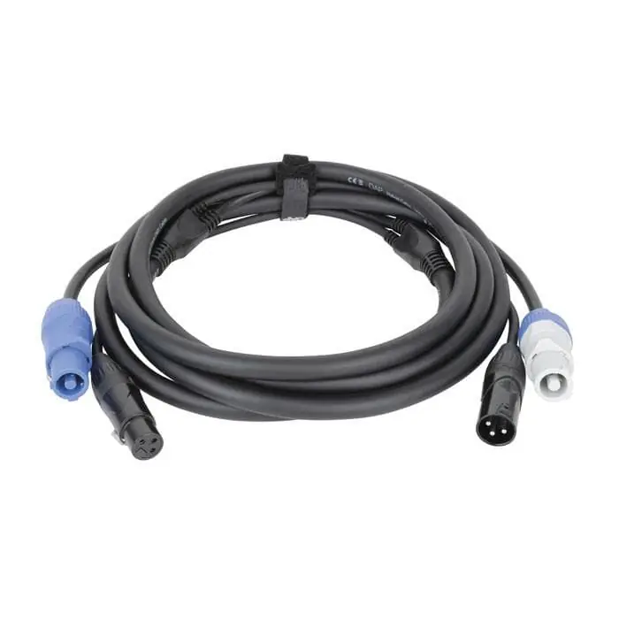 Sonderaktion DAP FP20 Hybrid Cable - Power Pro & 3-pin XLR - DMX / Power - 6 m - schwarze Ummantelung