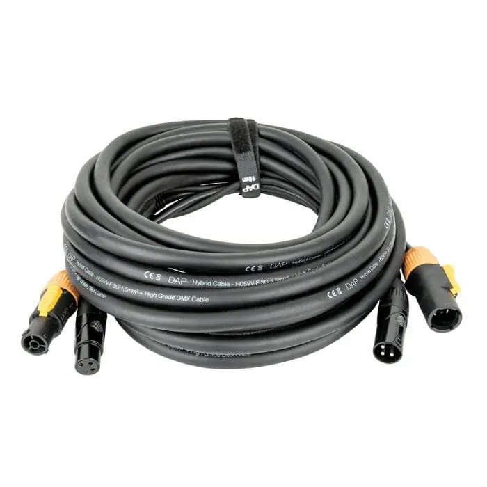 Top-Angebot DAP FP22 Hybrid Cable - Power Pro True & 3-pin XLR - DMX / Power - 10 m - schwarze Ummantelung