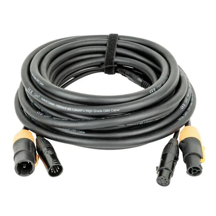 Jetzt Bestellen DAP FP23 Hybrid Cable - Power Pro True & 5-pin XLR - DMX / Power - 10 m - schwarze Ummantelung